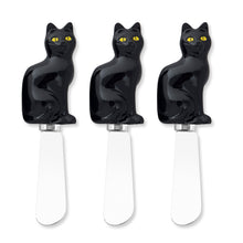 Load image into Gallery viewer, Black Cat Cheese Spreader Set of 3