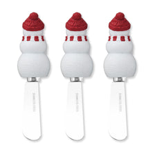 Load image into Gallery viewer, Jolly Snowman Cheese Spreader Set of 3
