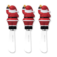 Load image into Gallery viewer, Santa Jingles Cheese Spreader Set of 3