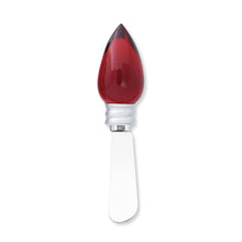 Load image into Gallery viewer, Red Lightbulb Cheese Spreader Set of 3
