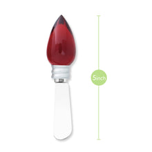 Load image into Gallery viewer, Red Lightbulb Cheese Spreader Set of 3