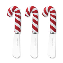 Load image into Gallery viewer, Candy Cane Cheese Spreader Set of 3