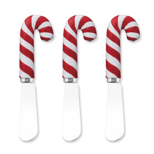 Load image into Gallery viewer, Candy Cane Cheese Spreader Set of 3