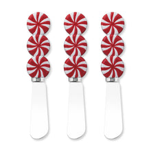 Load image into Gallery viewer, Peppermint Candy Cheese Spreader Set of 3