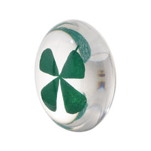 Load image into Gallery viewer, Four Leaf Clover Worry Stone, Clear Polyresin Pocket Stone
