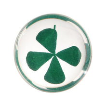 Load image into Gallery viewer, Four Leaf Clover Worry Stone, Clear Polyresin Pocket Stone
