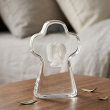 Load image into Gallery viewer, Angel Standing Cross, Clear Resin Desktop Decor