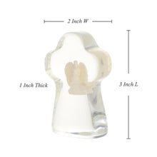 Load image into Gallery viewer, Angel Standing Cross, Clear Resin Desktop Decor