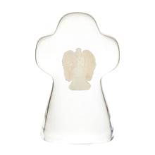 Load image into Gallery viewer, Angel Standing Cross, Clear Resin Desktop Decor