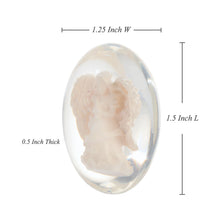 Load image into Gallery viewer, Guardian Angel Worry Stone, Clear Polyresin Pocket Stone