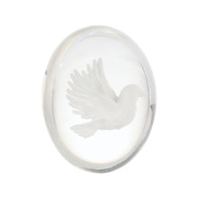 Load image into Gallery viewer, Dove of Peace Worry Stone, Clear Polyresin Pocket Stone