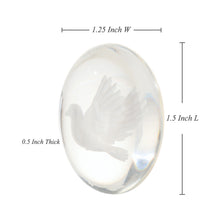 Load image into Gallery viewer, Dove of Peace Worry Stone, Clear Polyresin Pocket Stone