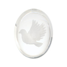 Load image into Gallery viewer, Dove of Peace Worry Stone, Clear Polyresin Pocket Stone