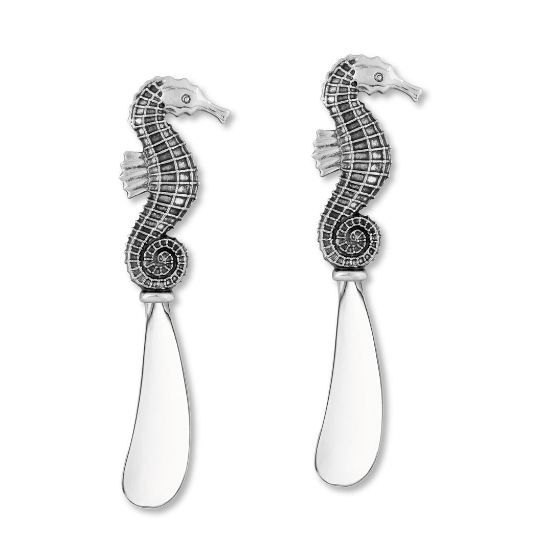 Wine Things 2-Piece Seahorse Zinc Cheese Spreader