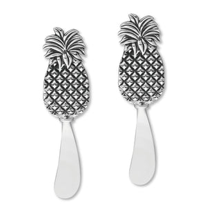 Wine Things 2-Piece Pineapple Zinc Cheese Spreader