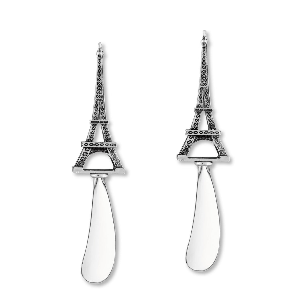 Wine Things 2-Piece Eiffel Tower Zinc Cheese Spreader