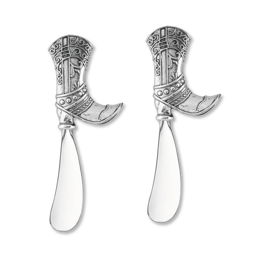 Wine Things 2-Piece Boot Zinc Cheese Spreader