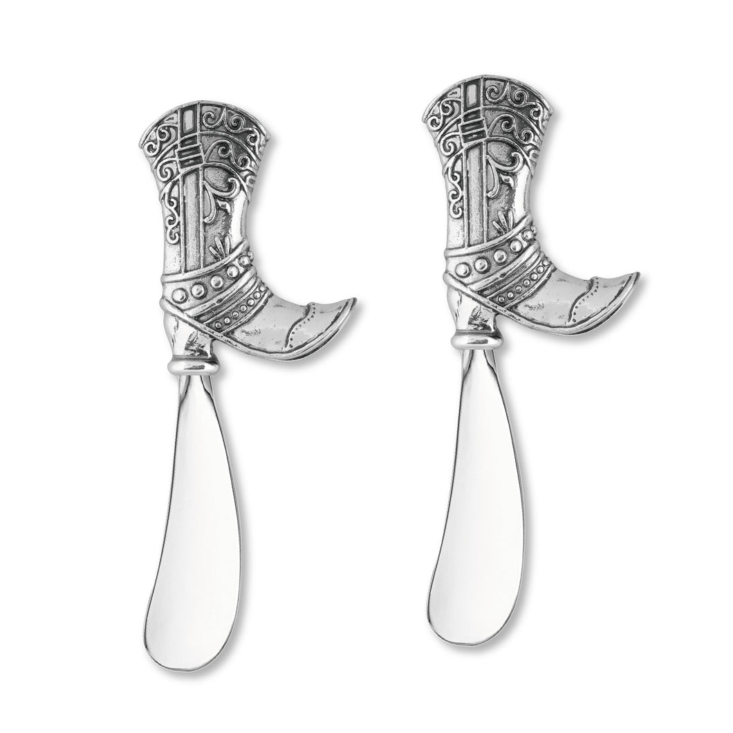 Wine Things 2-Piece Boot Zinc Cheese Spreader