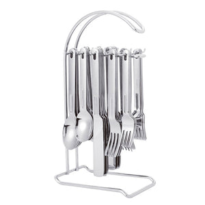 Supreme Stainless Steel 20-Piece Flatware Set with 12" Stand