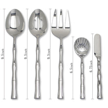 Load image into Gallery viewer, Supreme Stainless Steel 5-Piece Bamboo Serving Set