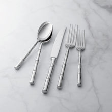 Load image into Gallery viewer, Supreme Stainless Steel 45-Piece Bamboo Flatware Set