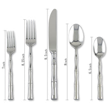 Load image into Gallery viewer, Supreme Stainless Steel 20-Piece Bamboo Flatware Set