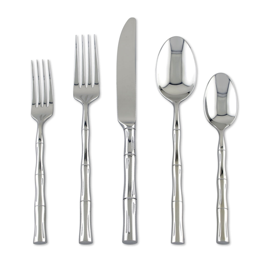 Supreme Stainless Steel 20-Piece Bamboo Flatware Set