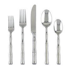 Load image into Gallery viewer, Supreme Stainless Steel 45-Piece Bamboo Flatware Set