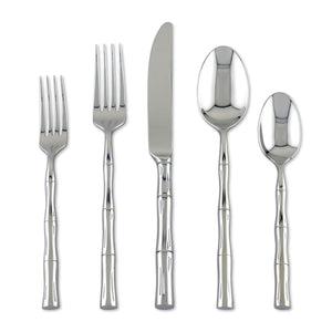 Supreme Stainless Steel 45-Piece Bamboo Flatware Set