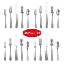 Load image into Gallery viewer, Supreme Stainless Steel 20-Piece Strip Flatware Set