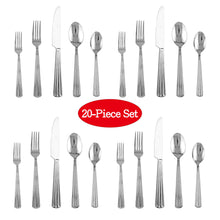Load image into Gallery viewer, Supreme Stainless Steel 20-Piece Strip Flatware Set
