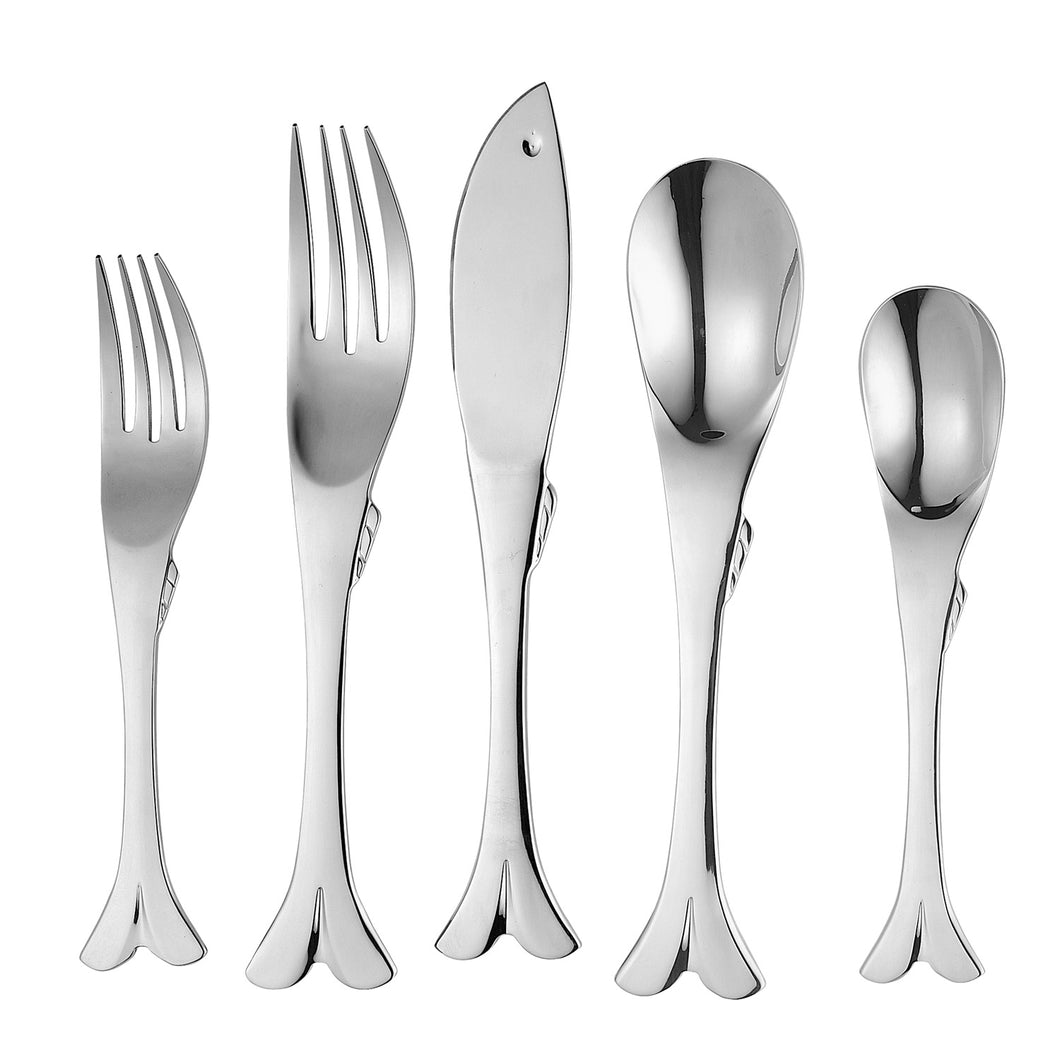 Supreme Stainless Steel 20-Piece Fish Flatware Set