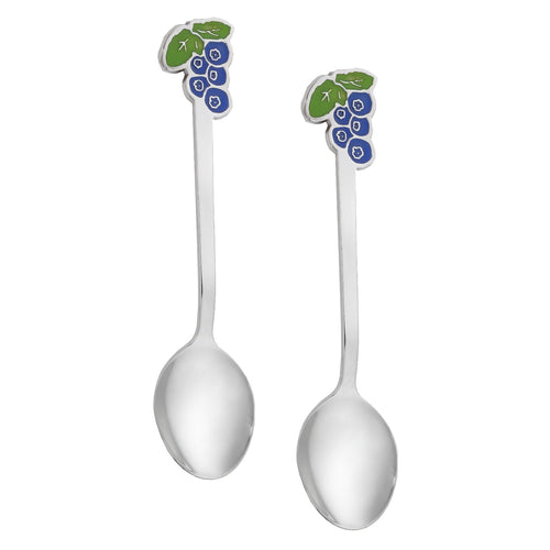 Supreme Stainless Steel 2-Piece Blueberry Yogurt Spoon