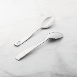 Supreme Stainless Steel 6-Piece Square Edge with Circle Pattern Demitasse Spoon