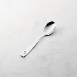 Supreme Stainless Steel 6-Piece Square Edge with Circle Pattern Demitasse Spoon