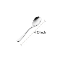 Load image into Gallery viewer, Supreme Stainless Steel 6-Piece Square Edge with Circle Pattern Demitasse Spoon