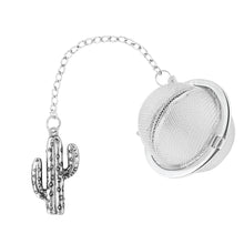 Load image into Gallery viewer, Supreme Stainless Steel Tea Ball Infuser with Cactus Charm