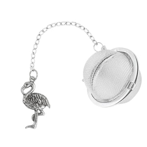 Supreme Stainless Steel Tea Ball Infuser with Flamingo Charm