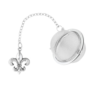 Supreme Stainless Steel Tea Ball Infuser with Fleur-de-lis Charm