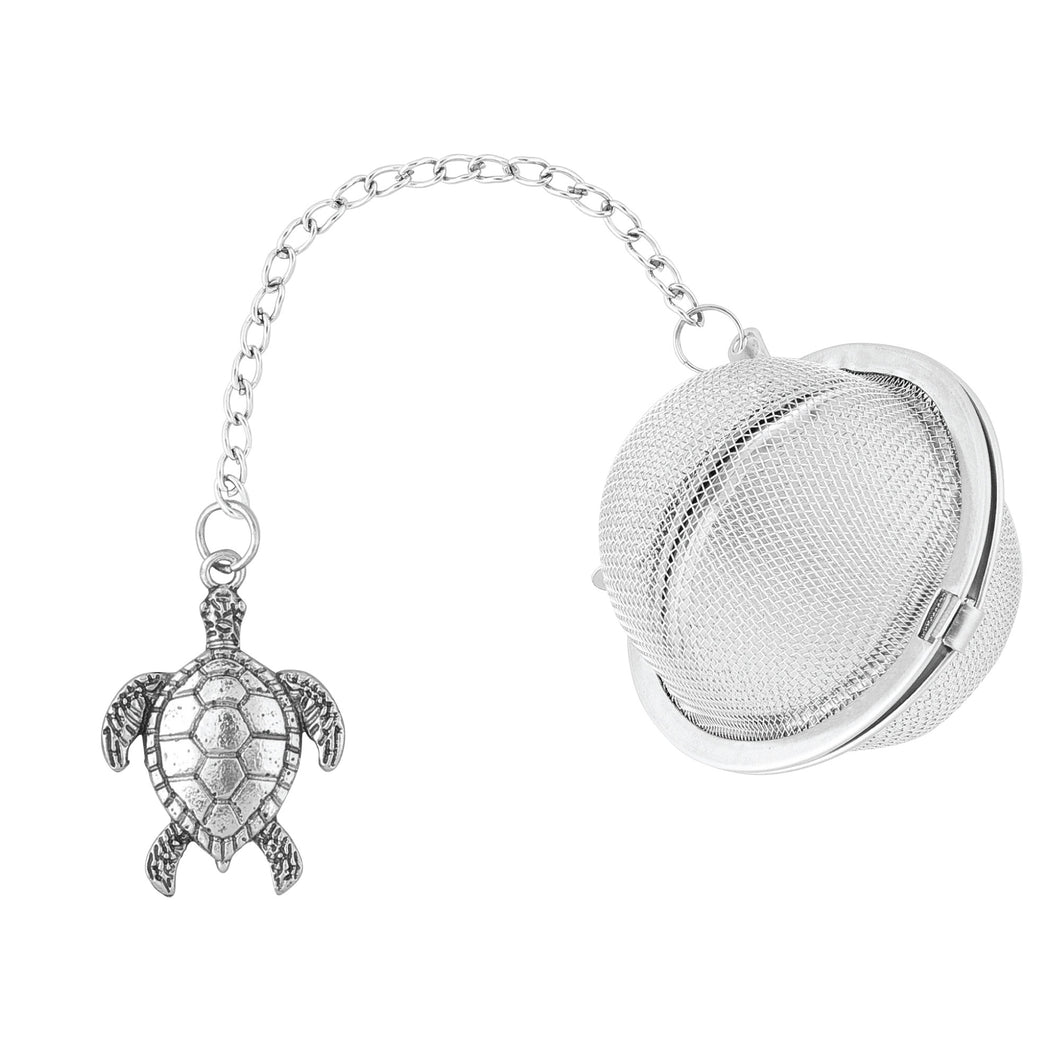 Supreme Stainless Steel Tea Ball Infuser with Sea Turtle Charm