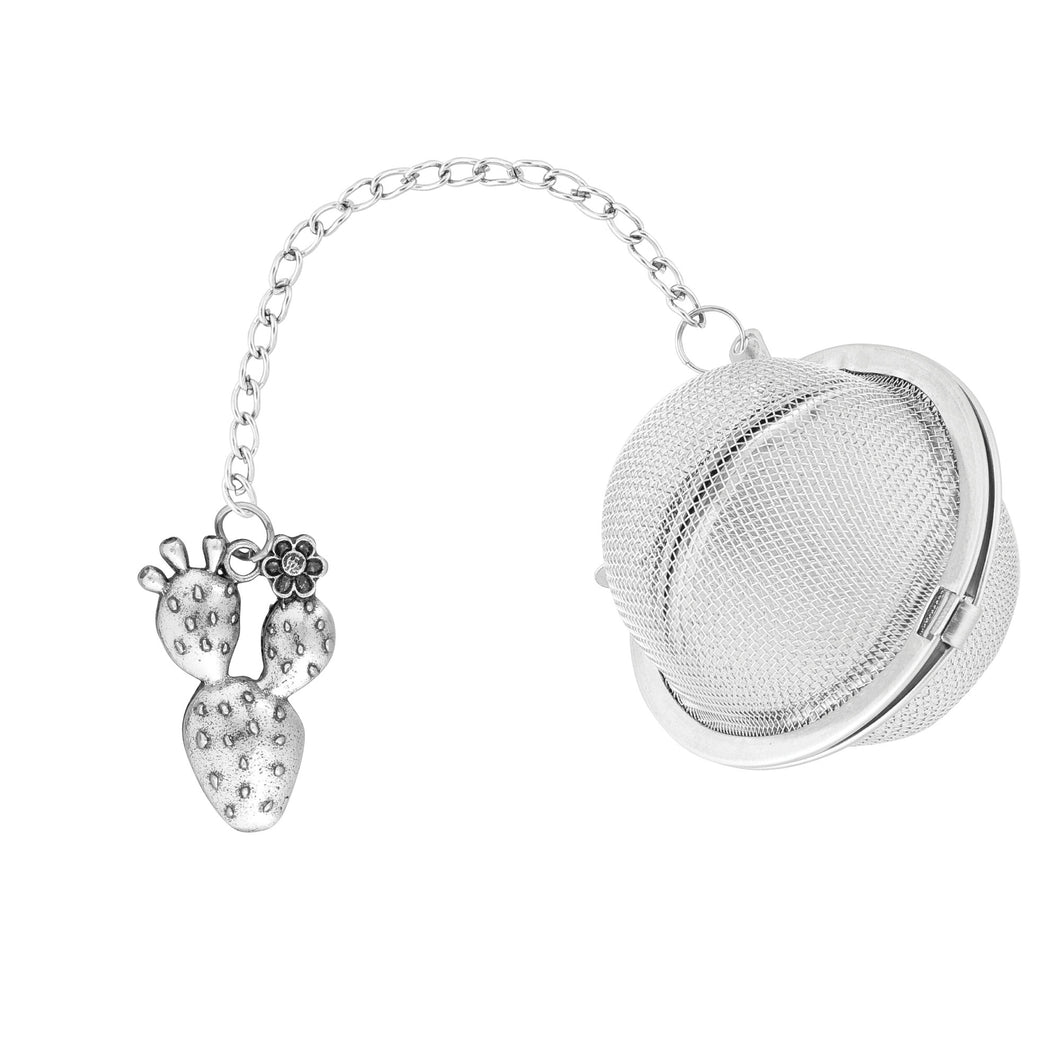 Supreme Stainless Steel Tea Ball Infuser with Prickly Pear Charm