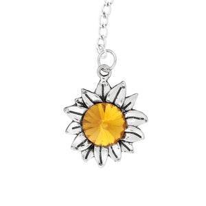 Supreme Stainless Steel Tea Ball Infuser with Crystal Glass Sunflower Charm