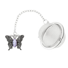 Load image into Gallery viewer, Supreme Stainless Steel Tea Ball Infuser with Crystal Glass Butterfly Charm