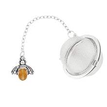 Load image into Gallery viewer, Supreme Stainless Steel Tea Ball Infuser with Crystal Glass Bee Charm