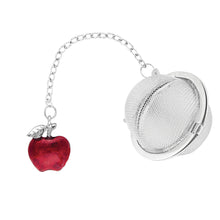 Load image into Gallery viewer, Supreme Stainless Steel Tea Ball Infuser with Enamel Apple Charm