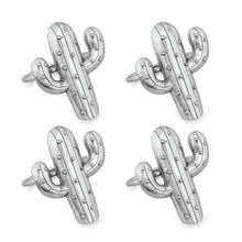 Load image into Gallery viewer, UPware 4-Piece Cactus Zinc Alloy Napkin Rings