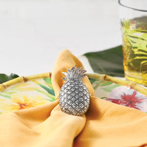 UPware 4-Piece Pineapple Zinc Alloy Napkin Rings
