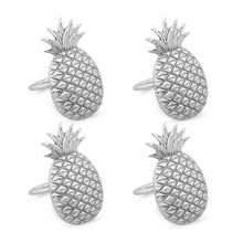 Load image into Gallery viewer, UPware 4-Piece Pineapple Zinc Alloy Napkin Rings