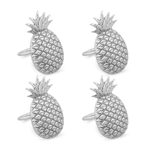 UPware 4-Piece Pineapple Zinc Alloy Napkin Rings