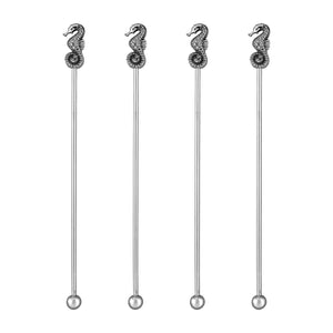 UPware 4-Piece Seahorse Swizzle Stick